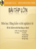 Bài tập lớn  Kiểm tra khí thải động cơ diesel