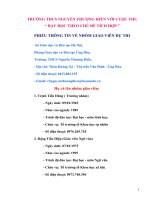 bài dự thi dạy học tích hợp các BỆNH, tật của mắt – NGUYÊN NHÂN và CÁCH PHÒNG TRÁNH, KHẮC PHỤC