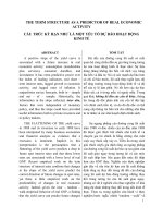 CẤU TRÚC KỲ HẠN NHƯ LÀ MỘT YẾU TỐ DỰ BÁO HOẠT ĐỘNG KINH TẾ