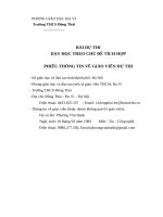 tích hợp giáo dục bảo vệ môi trường và tài nguyên thiên nhiên trong môn công nghệ 8