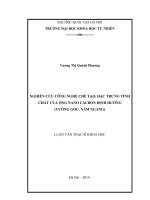 Nghiên cứu công nghệ chế tạo, đặc trưng tính chất của ống nano cacbon định hướng (vuông góc, nằm ngang)