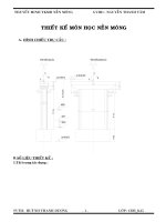 ĐỒ ÁN Thiết kế môn học nền móng  thiết kế thi công nền móng cầu (KÈM CAD VÀ EXCEL)