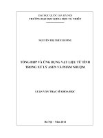 Tổng hợp và ứng dụng vật liệu từ tính trong xử lý Asen và phẩm nhuộm
