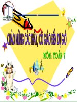 Bài giảng tính chất của dãy tỉ số bằng nhau