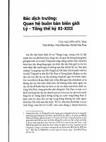 Báo cáo Quan hệ buôn bán biên giới Lý - Tống thế kỷ XI - XIII