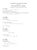 1 số đề thi thử thpt quốc gia môn toán with keys