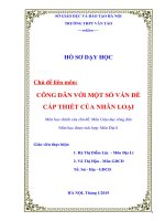 chủ đề liên môn công dân với một số vấn đề cấp thiết của nhân loại