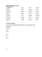 ENGLISH TEST FOR C LEVEL