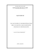 Xác lập cơ sở địa lý cho định hướng sử dụng hợp lý tài nguyên và bảo vệ môi trường huyện Đại Từ, tỉnh Thái Nguyên