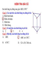 Bài giảng diện tích xung quanh của hình Lăng trụ đứng môn hình 8
