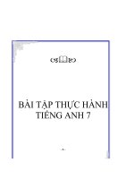 Bài tập tiếng anh 7