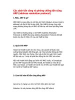 Các cách tấn công và phòng chống tấn công ARP (address resolution protocol)