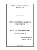 Thành ngữ trong sáng tác của nam cao