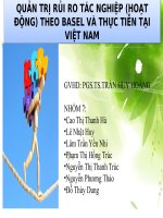 Thuyết trình QUẢN TRỊ RỦI RO TÁC NGHIỆP (HỆ THỐNG) THEO BASEL VÀ THỰC TIỄN TẠI VIỆT NAM