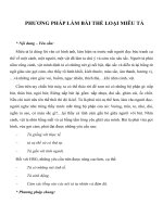 phương pháp làm bài thể loại văn miêu tả