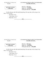 đề thi thực hành kỳ thi học sinh giỏi kỹ thuật lớp 9 cấp thành phố hà nội môn cắt may