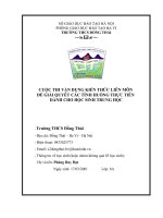 vận dụng kiến thức liên môn giải quyết tình huống thực tiễn tại sao trang trí nhà ở bằng cây cảnh và hoa sẽ làm cho nhà ở mát mẻ hơn không khí trở nên trong lành hơn