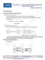 Tính chất hóa học, điều chế và ứng dụng ancol