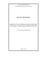 Nghiên cứu quá trình thu nhận tổng Oxit đất hiếm từ tinh quặng Xenotim Yên Phú