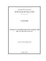 Tác động của xon khí đến một số yếu tố khí hậu trên khu vực Việt Nam và lân cận