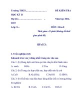 ĐỀ KIỂM TRA HỌC KỲ II MÔN HÓA 8 HAY