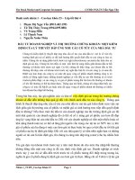 Tiểu luận môn tài chính doanh nghiệp The Stock Market and Corporate Invesment