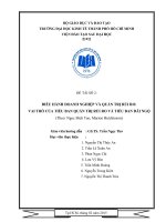 ĐIỀU HÀNH DOANH NGHIỆP VÀ QUẢN TRỊ RỦI RO VAI TRÒ CỦA TIỂU BAN QUẢN TRỊ RỦI RO VÀ TIỂU BAN ĐÃI NGỘ