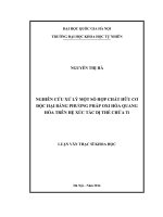 Nghiên cứu xử lý một số hợp chất hữu cơ độc hại bằng phương pháp oxi hóa quang hóa trên hệ xúc tác dị thể chứa Ti