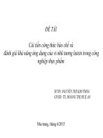 Cải tiến công thức bào chế và  đánh giá khả năng ứng dụng của vi nhũ tương lutein trong công nghiệp thực phẩm