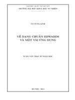 Về dạng chuẩn Edwards và một vài ứng dụng