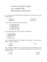 NGÂN HÀNG câu hỏi TRẮC NGHIỆM tư TƯỞNG hồ CHÍ MINH hệ CHÍNH QUY