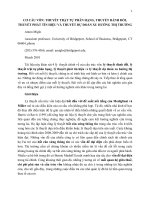CƠ CẤU VỐN THUYẾT TRẬT TỰ PHÂN HẠNG, THUYẾT ĐÁNH ĐỔI, THUYẾT PHÁT TÍN HIỆU VÀ THUYẾT DỰ ĐOÁN XU HƯỚNG THỊ TRƯỜNG