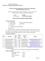 Đề cương chi tiết học phần: Kế toán tài chính doanh nghiệp học phần 2 (bậc cao đẳng)