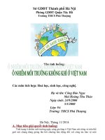 ô nhiễm môi trường không khí ở việt nam