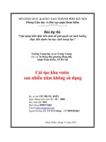 Vận dụng kiến thức liên môn để giải quyết các tình huống thực tiễn cải tạo khu vườn sau nhiều năm sử dụng