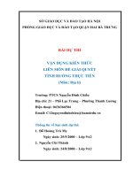 vận dụng kiến thức liên môn giải quyết tình huống thực tiễn làm bản đồ nổi giải quyết sự khó khăn trong việc đi lại của người khiếm thị