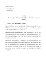 Sưu tầm một số mô hình phân tích chiến lược cấp tổ chức và lấy ví dụ minh họa