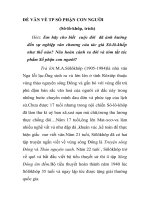 ĐỀ VĂN VỀ TP SỐ PHẬN CON NGƯỜI