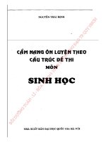 CẨM NANG ôn LUYỆN THEO cấu TRÚC đề THI môn SINH học   NGUYỄN THÁI ĐỊNH