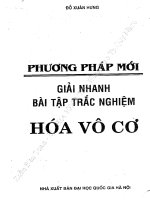 Phương pháp mới giải nhanh bài tập trắc nghiệm Hoá Vô cơ