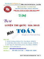 bộ đề thi quốc gia 2015 môn toán