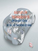 BÀI TẬP LỚN THÍ NGHIỆM Ô TÔ  ĐỀ TÀI : KHÍ THẢI ĐỘNG CƠ XĂNG