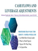 Thuyết trình môn tài chính doanh nghiệp CASH FLOWS AND LEVERAGE ADJUSTMENTS