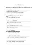 ENGLISH 6 TEST 16