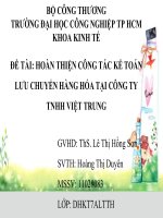 HOÀN THIỆN CÔNG TÁC KẾ TOÁN LƯU CHUYỂN HÀNG HÓA TẠI CÔNG TY TNHH VIỆT TRUNG