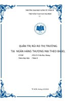 QUẢN TRỊ RỦI RO THỊ TRƯỜNG TẠI  NGÂN HÀNG THƯƠNG MẠI THEO BASEL
