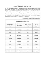 45 cách tránh phải dùng VERY trong tiếng anh