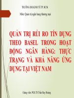 Thuyết trình QUẢN TRỊ RỦI RO TÁC NGHIỆP THEO BASEL TRONG HOẠT ĐỘNG NGÂN HÀNG VÀ THỰC TRẠNG VÀ KHẢ NĂNG ỨNG DỤNG TẠI VIỆT NAM