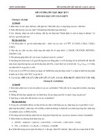 Đề cương ôn tập học kì I hóa học lớp 12  ban KHTN