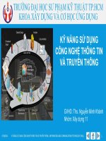 Information and communications technology skill ( kỹ năng sử dụng công nghệ thông tin và truyền thông